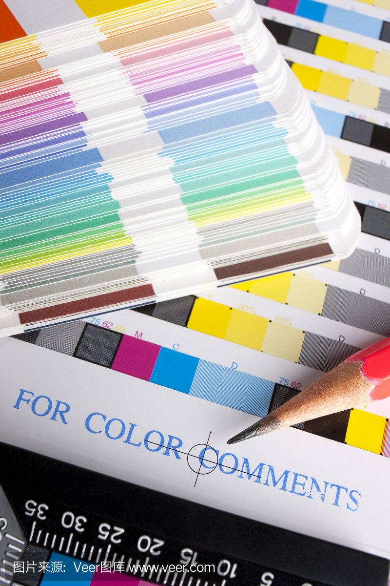 顏色樣張和色板。